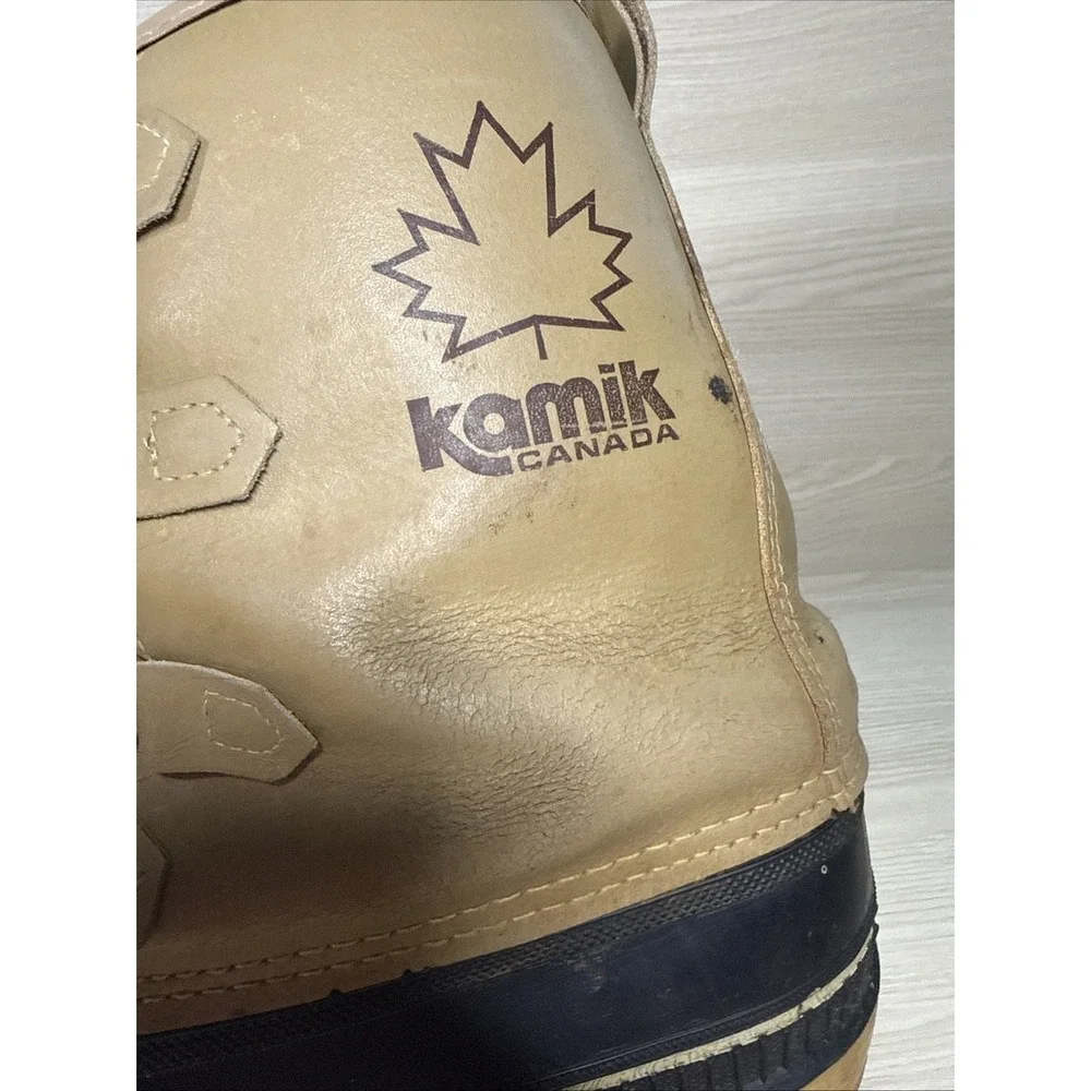 KAMIK CANADA Winter Snow‎ Boots STEEL SHANK Men's Sz.11 Wool Liner Lace-Up
